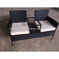 PE Poly mimbre Rattan muebles al aire libre / jardín - Love Seat